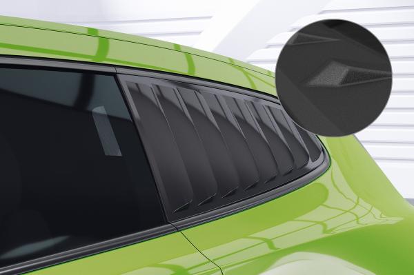 CSR Seitenscheibenblenden mit ABE für VW Scirocco 3 (Typ 13) SSB011-S strukturiert schwarz matt (keine Lackierung erforderlich)