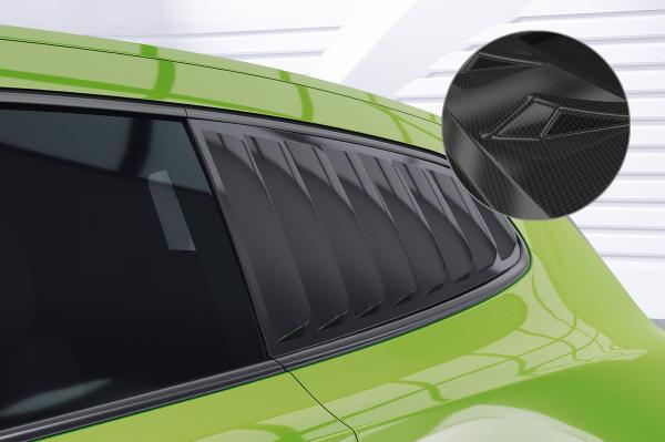 CSR Seitenscheibenblenden mit ABE für VW Scirocco 3 (Typ 13) SSB011-C Carbon Look Hochglanz (keine Lackierung erforderlich)