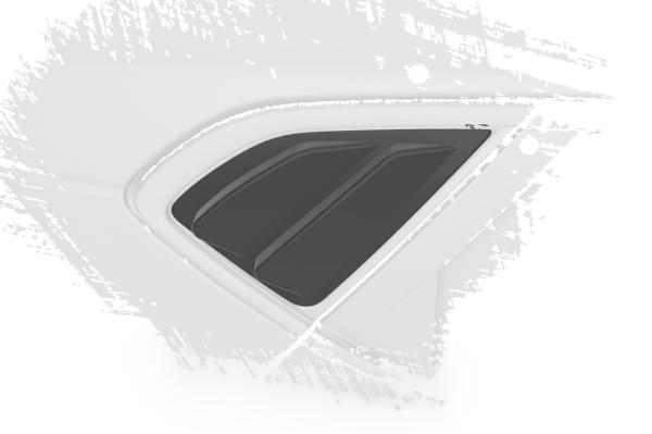 CSR Seitenscheibenblenden mit ABE für Kia Ceed (JD) SSB012-G Glossy schwarz Hochglanz (keine Lackierung erforderlich)