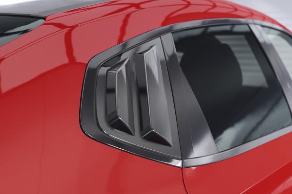 CSR Seitenscheibenblenden mit ABE für Hyundai I30 (PD) Fastback SSB014-S strukturiert schwarz matt (keine Lackierung erforderlich)