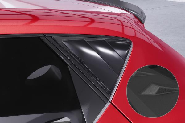 CSR Seitenscheibenblenden mit ABE für Seat Leon 3 (Typ 5F) 5-Türer SSB015-S strukturiert schwarz matt (keine Lackierung erforderlich)