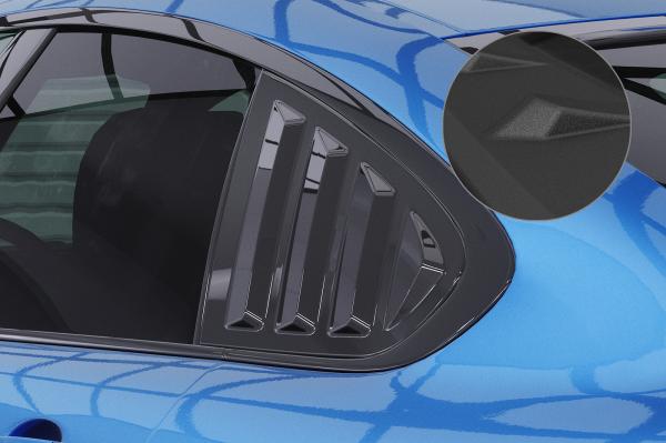 CSR Seitenscheibenblenden mit ABE für BMW 4er F36 Gran Coupe SSB017-S strukturiert schwarz matt (keine Lackierung erforderlich)