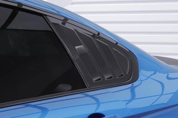 CSR Seitenscheibenblenden mit ABE für BMW 4er F36 Gran Coupe SSB017-C Carbon Look Hochglanz (keine Lackierung erforderlich)