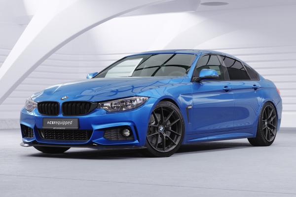 CSR Seitenscheibenblenden mit ABE für BMW 4er F36 Gran Coupe SSB017-C Carbon Look Hochglanz (keine Lackierung erforderlich)