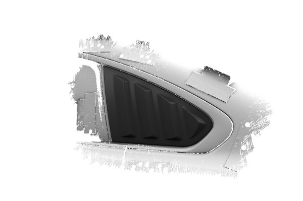 CSR Seitenscheibenblenden mit ABE für BMW 4er F36 Gran Coupe SSB017-C Carbon Look Hochglanz (keine Lackierung erforderlich)