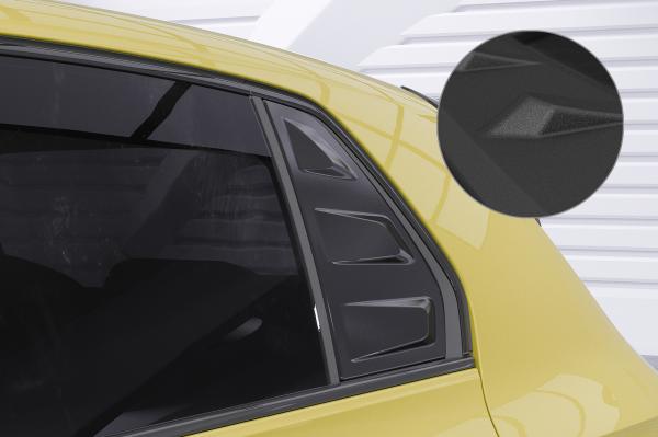 CSR Seitenscheibenblenden mit ABE für VW Golf 8 Schrägheck SSB018-S strukturiert schwarz matt (keine Lackierung erforderlich)