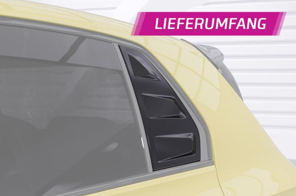 CSR Seitenscheibenblenden mit ABE für VW Golf 8 Schrägheck SSB018-C Carbon Look Hochglanz (keine Lackierung erforderlich)