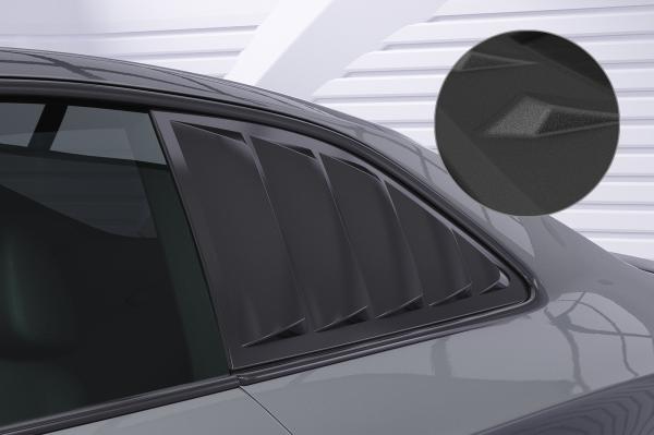 CSR Seitenscheibenblenden mit ABE für Audi A5 / S5 / RS5 (8T) Coupe SSB019-S strukturiert schwarz matt (keine Lackierung erforderlich)