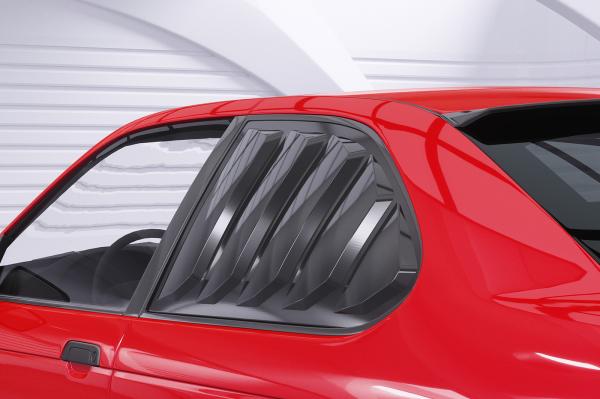 CSR Seitenscheibenblenden mit ABE für BMW 3er E36 Compact SSB020-G Glossy schwarz Hochglanz (keine Lackierung erforderlich)