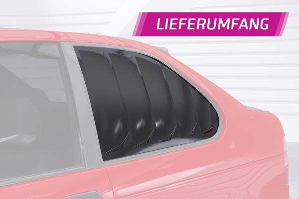 CSR Seitenscheibenblenden mit ABE für BMW 3er E36 Compact SSB020-G Glossy schwarz Hochglanz (keine Lackierung erforderlich)