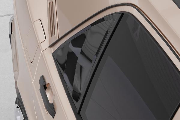 CSR Seitenscheibenblenden mit ABE für Mercedes Benz W201 / 190er Limousine SSB037-S Strukturiert schwarz matt (keine Lackierung erforderlich)