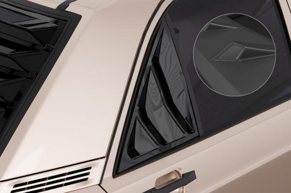 CSR Seitenscheibenblenden mit ABE für Mercedes Benz W201 / 190er Limousine SSB037-L Lackierung erforderlich
