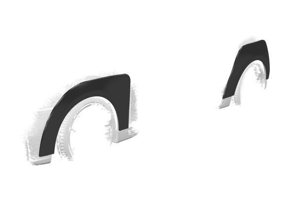 CSR Kotflügelverbreiterung für Mini F56 / F57 VB036-S strukturiert schwarz matt (keine Lackierung erforderlich)