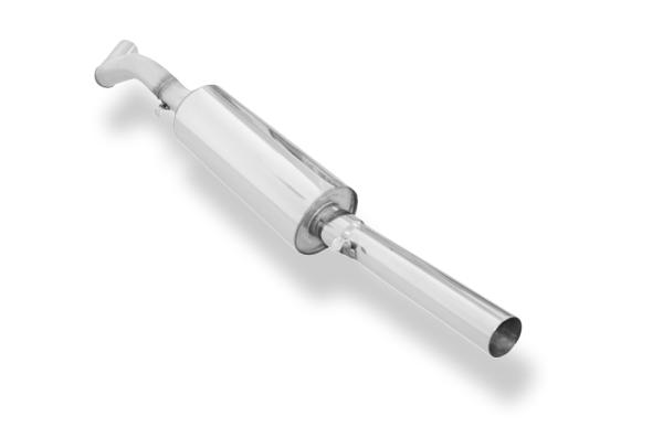 Fox passend für VW Golf I GTI Endschalldämpfer Ø63,5mm - 1x63,5 Typ 10 nach links führend VW050001-003