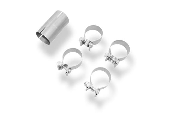 Fox passend für VW Golf I GTI Endschalldämpfer Ø63,5mm - 1x63,5 Typ 10 nach links führend VW050001-003