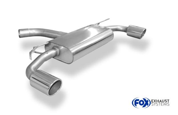 Fox passend für VW Golf VII - 2,0l GTI Facelift + TCR Endschalldämpfer rechts/links - 1x100 Typ 16 rechts/links VW056165-133