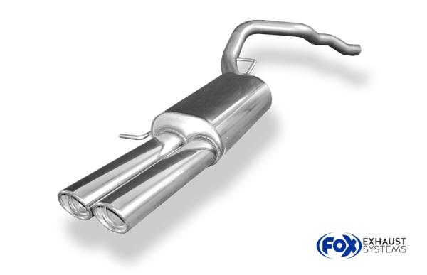 Fox passend für VW Bus T5/ T6 Endschalldämpfer - 2x88x74 Typ 33 VW131012-364