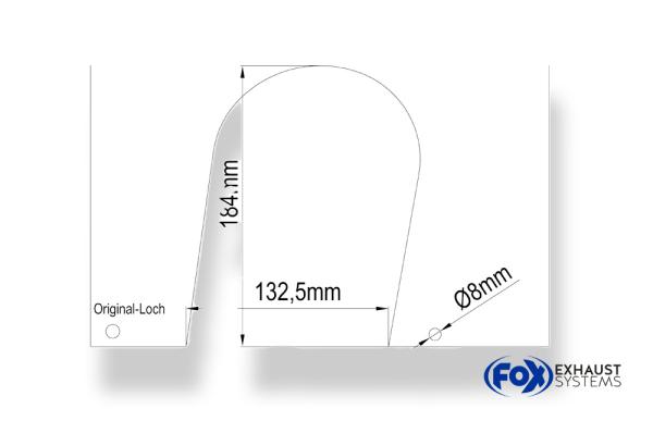 Fox passend für Audi A2 - Schablone für 115x85mm oval Wird auf Papier (A3) ausgedruckt geliefert AU040000-S2