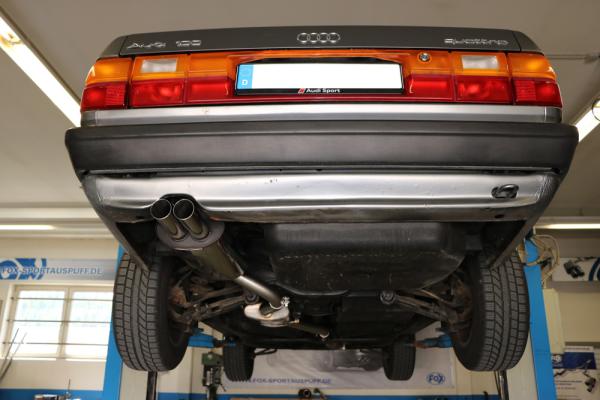 Fox passend für Audi 100 quattro Typ C3 Endschalldämpfer - 2x63 Typ 10 AU070042-004