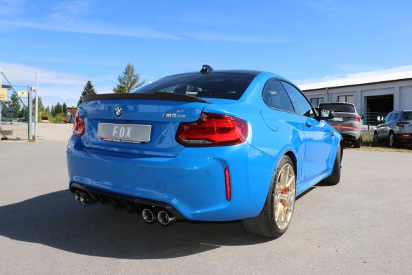 Fox passend für BMW F87 M2 Competition + CS Endschalldämpfer quer Ausgang rechts/links mit 2 Abgasklappen - 2x90 Typ 25 rechts/links BM180025-292