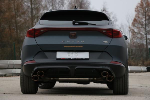 Fox passend für CUPRA Formentor 4x4 - VZ5 Endschalldämpfer mit 2 Abgasklappen - 2x115x85 Typ 32 rechts/links Kupfer-Optik CU100015-348K