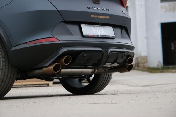 Fox passend für CUPRA Formentor 4x4 - VZ5 Endschalldämpfer mit 2 Abgasklappen - 2x115x85 Typ 32 rechts/links Kupfer-Optik CU100015-348K