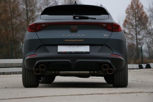 Fox passend für CUPRA Formentor 4x4 - VZ5 Endschalldämpfer mit 2 Abgasklappen - 2x115x85 Typ 32 rechts/links Kupfer-Optik CU100015-348K