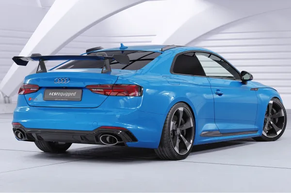 CSR Dachfinnen mit ABE für Audi A5 / S5 / RS5 (F5) Coupe DF010-S strukturiert schwarz matt (keine Lackierung erforderlich)