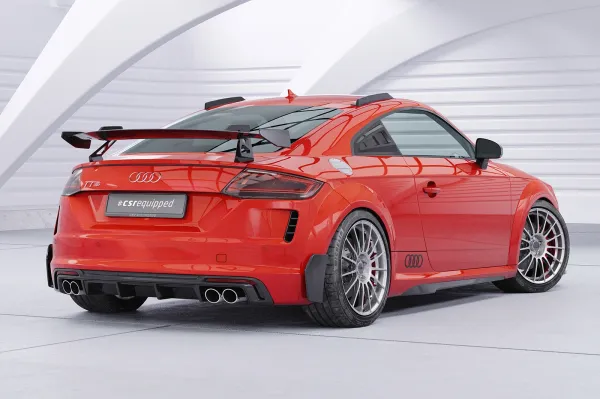 CSR Dachfinnen mit ABE für Audi TT / TTS / TTRS FV 8S Coupe DF014-C Carbon Look Hochglanz (keine Lackierung erforderlich)