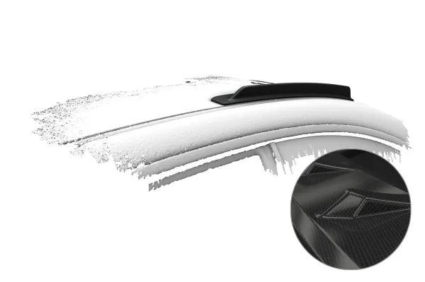 CSR Dachfinnen mit ABE für BMW 3er E46 / M3 E46 Coupe DF035-C Carbon Look Hochglanz (keine Lackierung erforderlich)