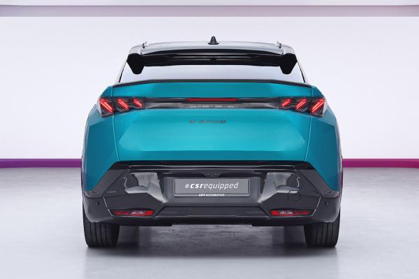 CSR Dachfinnen mit ABE für Peugeot 3008 (3. Gen) / E-3008 DF044-G Glossy schwarz Hochglanz (keine Lackierung erforderlich)