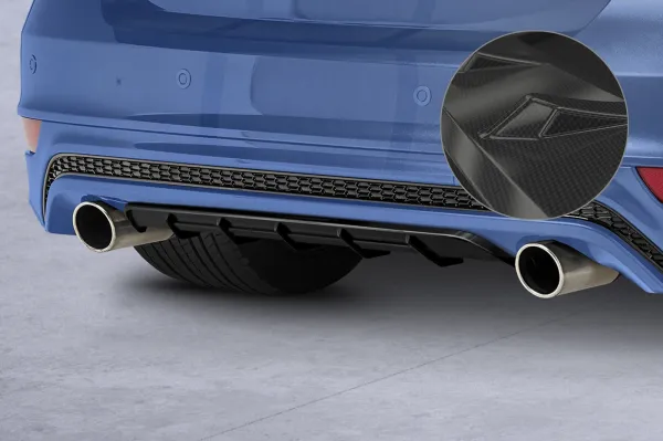 CSR Diffusor | Heckansatz mit ABE für Ford Focus MK3 ST-Line HA299-S strukturiert schwarz matt (keine Lackierung erforderlich)