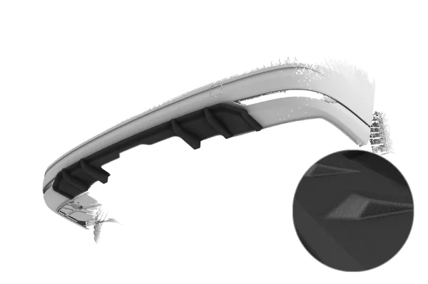 CSR Diffusor | Heckansatz mit ABE für VW T7 (Typ ST) HA453-S Strukturiert schwarz matt (keine Lackierung erforderlich)