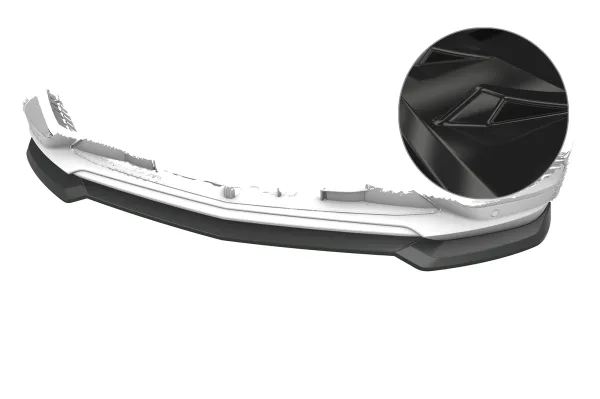 CSR Frontspoiler | Cup-Spoilerlippe für Cadillac Lyriq CSL438-G Glossy schwarz Hochglanz (keine Lackierung erforderlich)