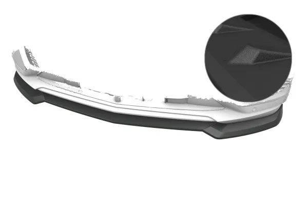 CSR Frontspoiler | Cup-Spoilerlippe für Cadillac Lyriq CSL438-S strukturiert schwarz matt (keine Lackierung erforderlich)