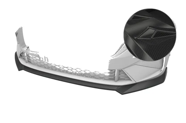 CSR Frontspoiler | Cup-Spoilerlippe für Skoda Octavia 4 RS CSL992-C Carbon Look Hochglanz (keine Lackierung erforderlich)