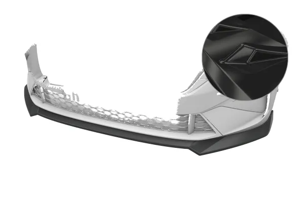 CSR Frontspoiler | Cup-Spoilerlippe für Skoda Octavia 4 RS CSL992-G Glossy schwarz Hochglanz (keine Lackierung erforderlich)