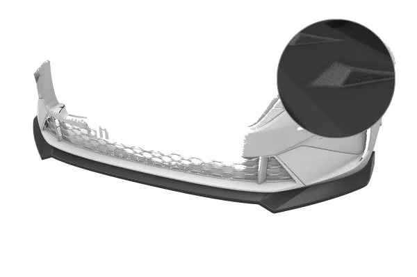 CSR Frontspoiler | Cup-Spoilerlippe für Skoda Octavia 4 RS CSL992-S strukturiert schwarz matt (keine Lackierung erforderlich)