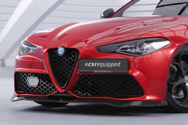 CSR Frontspoiler | Cup-Spoilerlippe mit ABE für Alfa Romeo Giulia (952) Veloce CSL782-L Lackierung erforderlich (unlackiert roh)