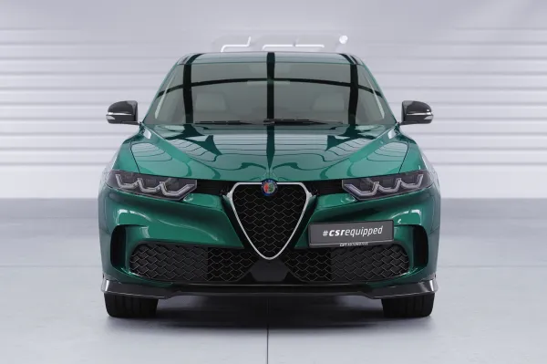 CSR Frontspoiler | Cup-Spoilerlippe mit ABE für Alfa Romeo Tonale CSL905-C Carbon Look Hochglanz (keine Lackierung erforderlich)