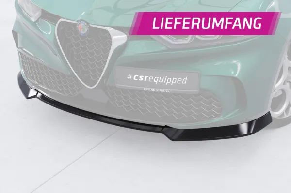 CSR Frontspoiler | Cup-Spoilerlippe mit ABE für Alfa Romeo Tonale CSL905-L Lackierung erforderlich (unlackiert roh)