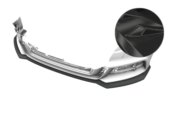 CSR Frontspoiler | Cup-Spoilerlippe mit ABE für Audi A3 S-Line / S3 8V CSL990-C Carbon Look Hochglanz (keine Lackierung erforderlich)