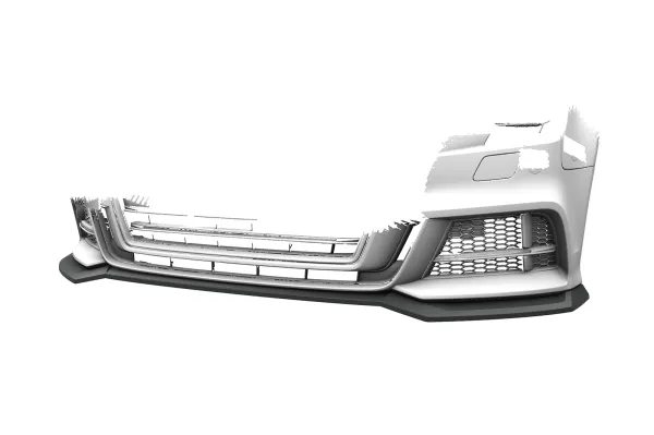 CSR Frontspoiler | Cup-Spoilerlippe mit ABE für Audi A3 S-Line / S3 8V CSL990-G Glossy schwarz Hochglanz (keine Lackierung erforderlich)