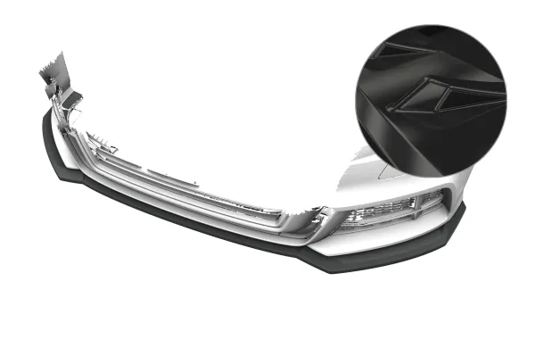 CSR Frontspoiler | Cup-Spoilerlippe mit ABE für Audi A3 S-Line / S3 8V CSL990-G Glossy schwarz Hochglanz (keine Lackierung erforderlich)