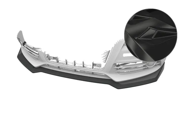CSR Frontspoiler | Cup-Spoilerlippe mit ABE für Audi A4 S-Line / S4 (B8) CSL997-G Glossy schwarz Hochglanz (keine Lackierung erforderlich)