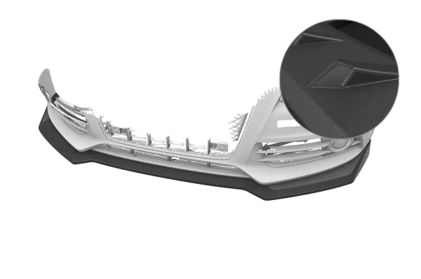 CSR Frontspoiler | Cup-Spoilerlippe mit ABE für Audi A4 S-Line / S4 (B8) CSL997-L Lackierung erforderlich (unlackiert roh)