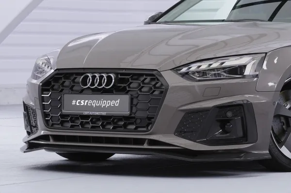 CSR Frontspoiler | Cup-Spoilerlippe mit ABE für Audi A5 F5 Sportback CSL929-S strukturiert schwarz matt (keine Lackierung erforderlich)