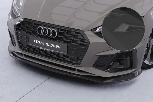 CSR Frontspoiler | Cup-Spoilerlippe mit ABE für Audi A5 F5 Sportback CSL929-S strukturiert schwarz matt (keine Lackierung erforderlich)