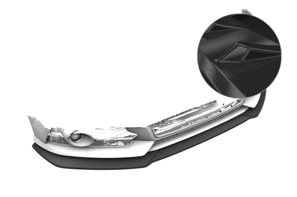 CSR Frontspoiler | Cup-Spoilerlippe mit ABE für Audi A6 S-Line / S6 C7 (Typ 4G) CSL019-C Carbon Look Hochglanz (keine Lackierung erforderlich)