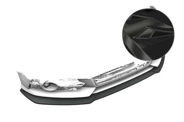 CSR Frontspoiler | Cup-Spoilerlippe mit ABE für Audi A6 S-Line / S6 C7 (Typ 4G) CSL019-G Glossy schwarz Hochglanz (keine Lackierung erforderlich)